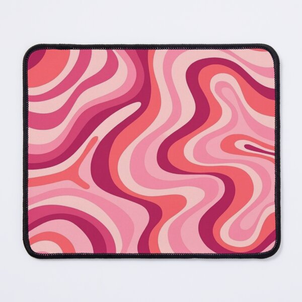 Item preview, Liquid Swirl Retro Abstract in pinks and peach tones, Light Blush, Cream, and White designed and sold by Differenceee.