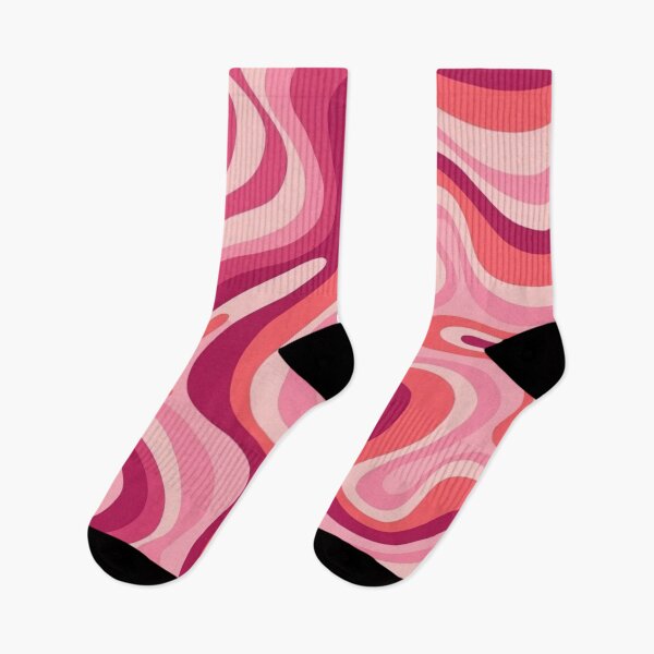 Item preview,  Liquid Swirl Retro Abstract in pinks and peach tones, Light Blush, Cream, and White designed and sold by Differenceee.