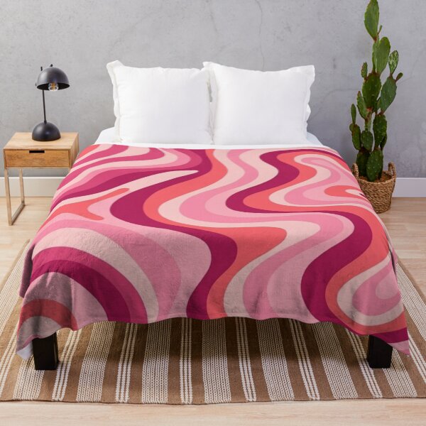 Item preview, Liquid Swirl Retro Abstract in pinks and peach tones, Light Blush, Cream, and White designed and sold by Differenceee.