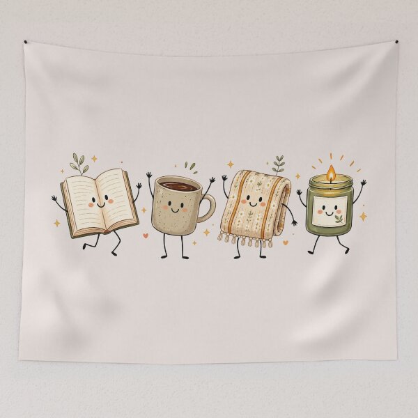 Item preview, Cute Book Lover, Reading Friends, Coffee Mug Candle Blanket Book, Bookish, Reader  designed and sold by Quiajia.
