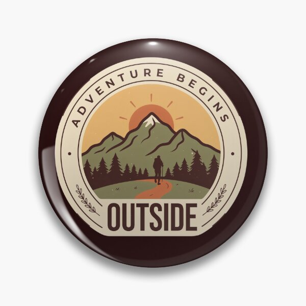 Item preview, ?️ Adventure Begins Outside Vintage Hiking Mountain T-Shirt designed and sold by DArtfulStudio.