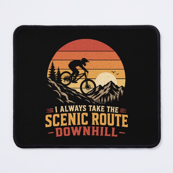 Item preview, Mountain Bike Retro Vintage Sunset Downhill Biking Silhouette designed and sold by eclecTEEq.