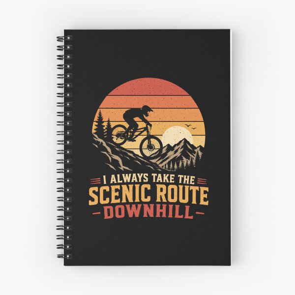 Item preview, Mountain Bike Retro Vintage Sunset Downhill Biking Silhouette designed and sold by eclecTEEq.