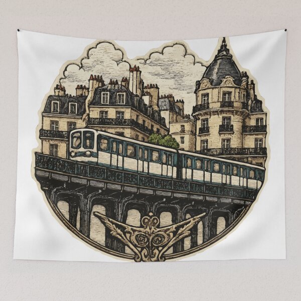 Item preview, Vintage Paris Elevated Metro designed and sold by Globe Dolls.