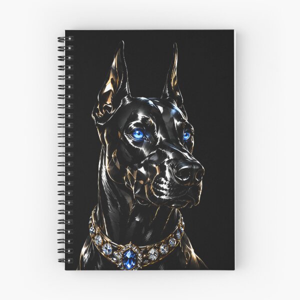 Item preview, Regal Doberman – Black & Gold Guardian Dog Art designed and sold by TheLumina.