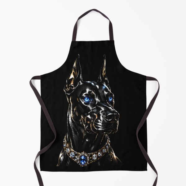 Item preview, Regal Doberman – Black & Gold Guardian Dog Art designed and sold by TheLumina.