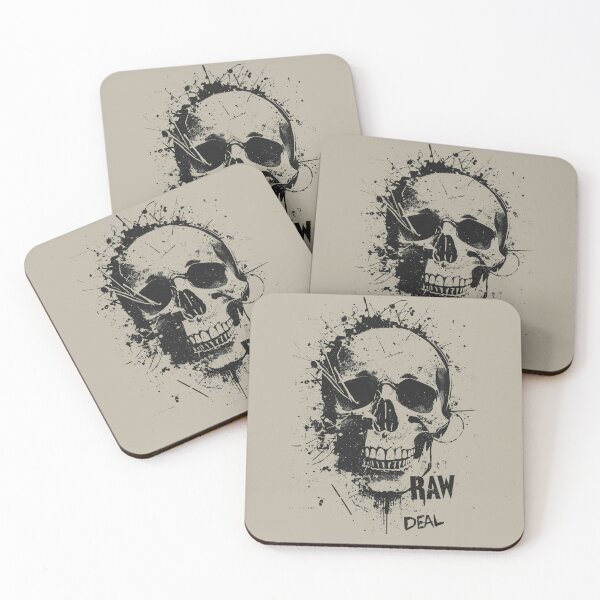 Item preview, Raw Deal Dark Grunge Typography Skull designed and sold by ERODED SELF.