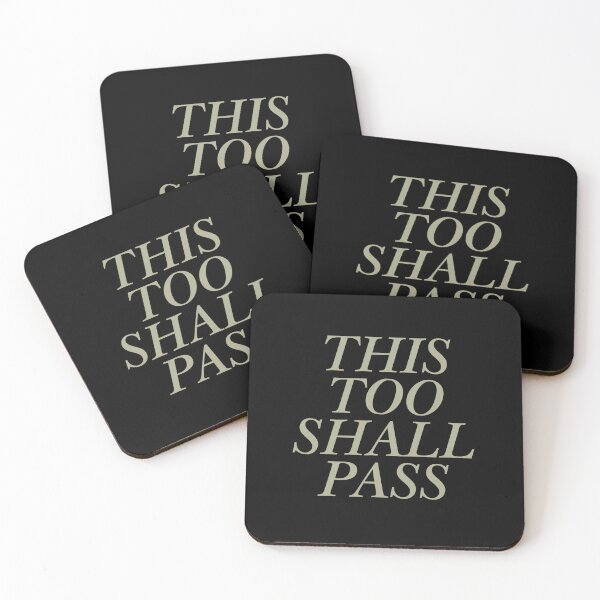 Item preview, This Too Shall Pass Beige Serif Typography designed and sold by eMKa82.