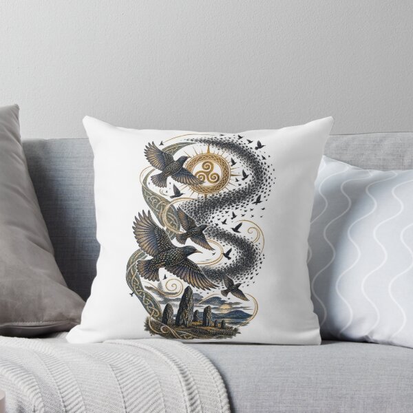 Item preview, Celtic Starling Murmuration – Mystical Pagan Bird Art designed and sold by newnomads-art.