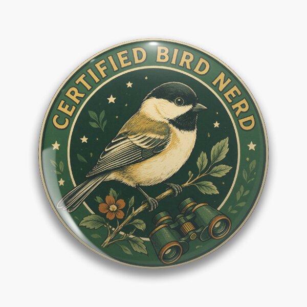 Item preview, Certified Bird Nerd Birdwatching Vintage Badge designed and sold by limos.