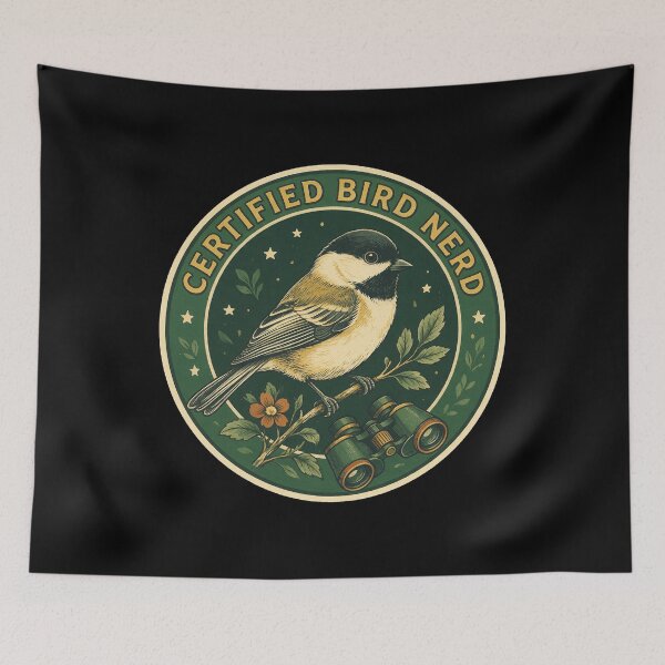 Item preview, Certified Bird Nerd Birdwatching Vintage Badge designed and sold by limos.