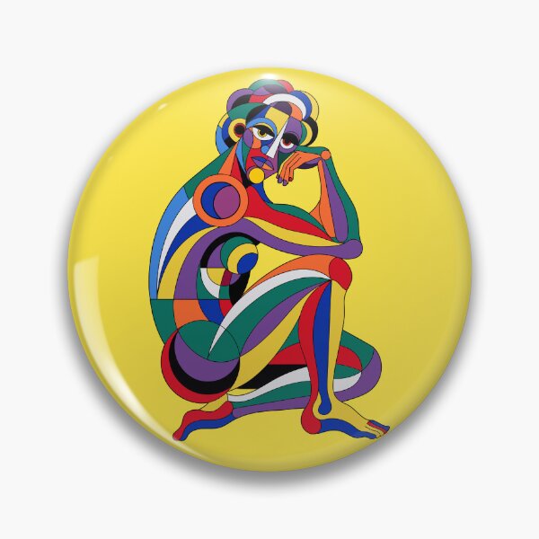Item preview, The Colorful Thinker - Modern Abstract Figurative Art designed and sold by knappidesign.