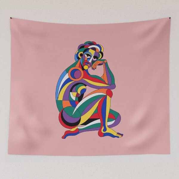 Item preview, The Colorful Thinker - Modern Abstract Figurative Art designed and sold by knappidesign.