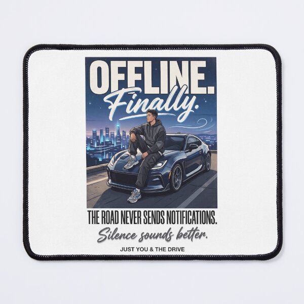 Item preview, OFFLINE. Finally. | Premium Automotive Streetwear | Night Drive Lifestyle Graphic Tee designed and sold by SAJ Design Studio.