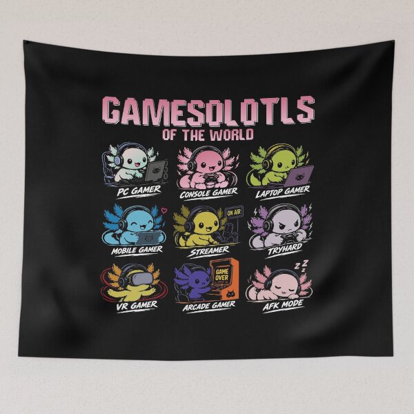 Item preview, Gamesolotls Of The World Funny Axolotl Gamer Shirt Cute Gaming Axolotl designed and sold by mraihan.