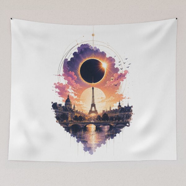 Item preview, Solar Eclipse in Paris designed and sold by FeelTheDrawing.