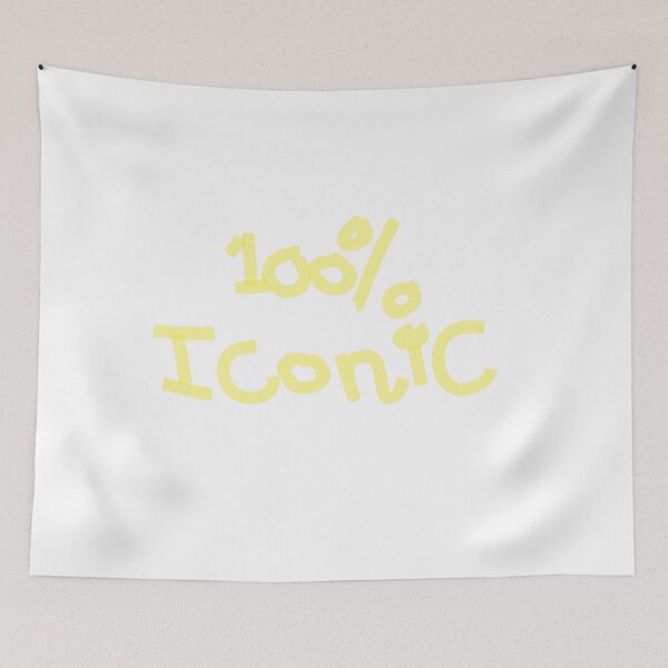 Item preview, 100% Iconic Yellow Handwritten Typography Graphic designed and sold by NOUURRRR.