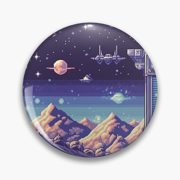 Item preview, Space Lofi Pixel Art Sci-Fi Station designed and sold by NijiWorld.