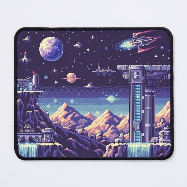 Item preview, Space Lofi Pixel Art Sci-Fi Station designed and sold by NijiWorld.