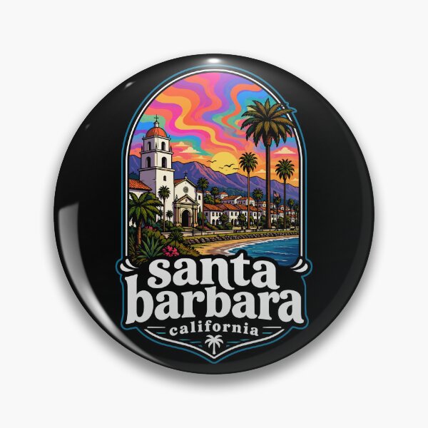 Item preview, Santa Barbara California Trippy Art Travel designed and sold by TomFrontierArt.