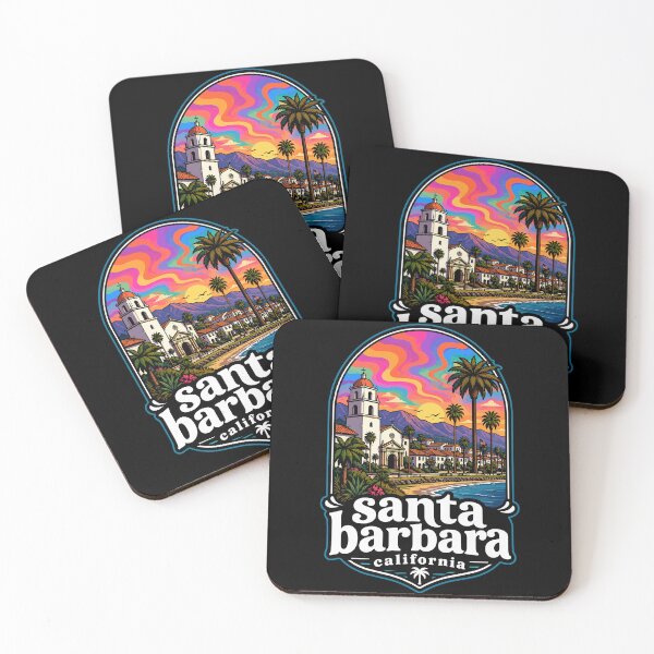 Item preview, Santa Barbara California Trippy Art Travel designed and sold by TomFrontierArt.