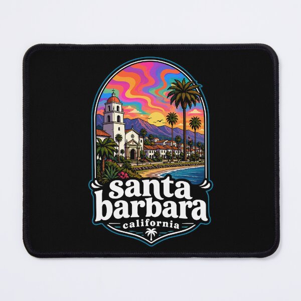 Item preview, Santa Barbara California Trippy Art Travel designed and sold by TomFrontierArt.