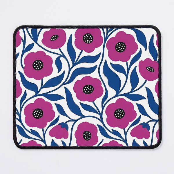Item preview, Bold Magenta and Royal Blue Botanical Floral Pattern designed and sold by LuisWorks.