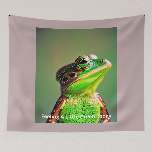 Item preview, Beautiful Green Frog in Thought. designed and sold by NickTshirts.