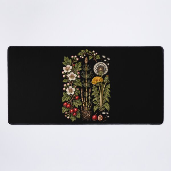 Item preview, Vintage Hawthorn, Horsetail and Dandelion Botanical Art designed and sold by Anyshca.
