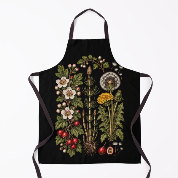 Item preview, Vintage Hawthorn, Horsetail and Dandelion Botanical Art designed and sold by Anyshca.