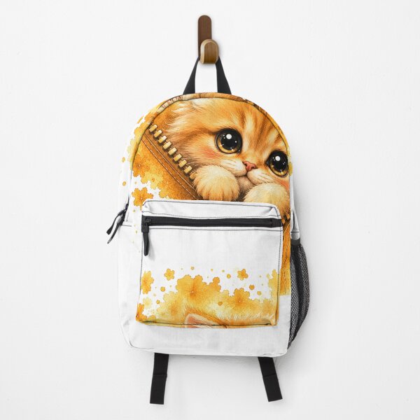Item preview, A cute little Persian cat peers out from a golden cloud. designed and sold by GRFORA.