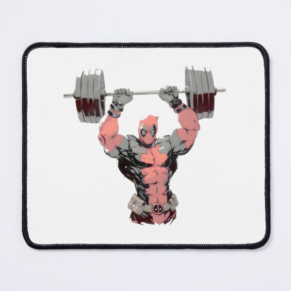 Item preview, Deadpool At Gym designed and sold by brocheavisser.