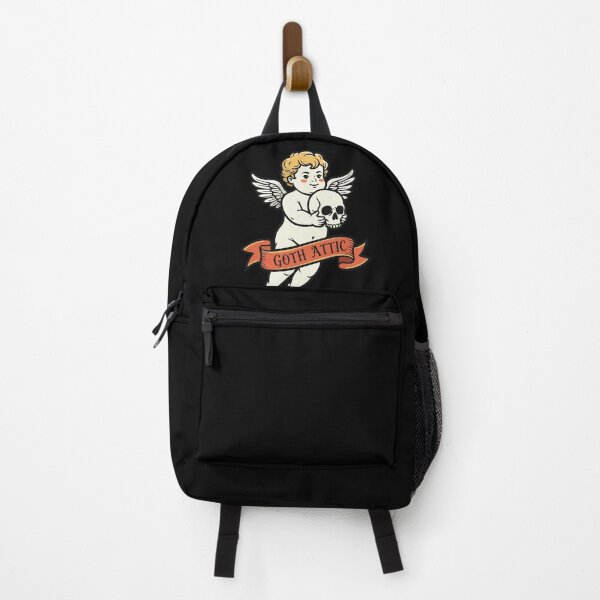 Item preview, Gothic Cherub with Skull | Cute Creepy Angel Illustration | Gothic Aesthetic Sticker, T-Shirt & Halloween Art designed and sold by gothattic.