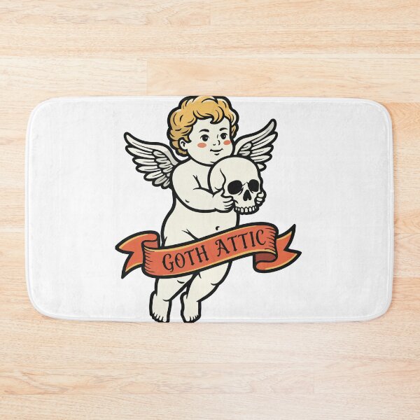 Item preview, Gothic Cherub with Skull | Cute Creepy Angel Illustration | Gothic Aesthetic Sticker, T-Shirt & Halloween Art designed and sold by gothattic.