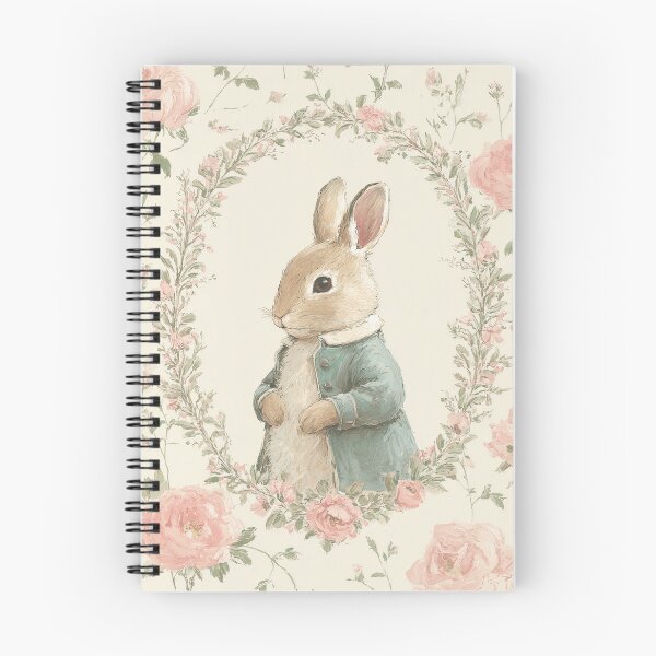 Item preview, Rabbit in Green Jacket Floral Garden Watercolor designed and sold by GoodOldPrints4.
