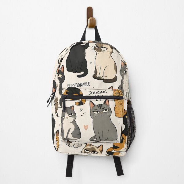 Item preview, We Are Judging You – Funny Judgmental Cats Pattern designed and sold by Golden Era Studio.