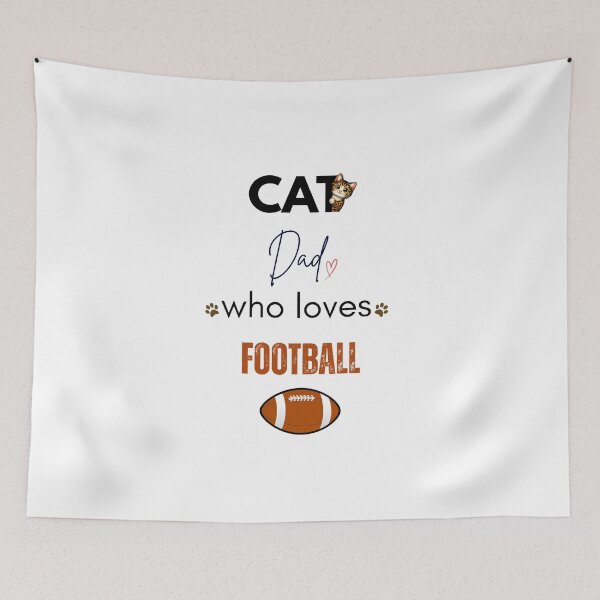 Item preview, Cat Dad Who Loves Football (US) designed and sold by PawFitt.