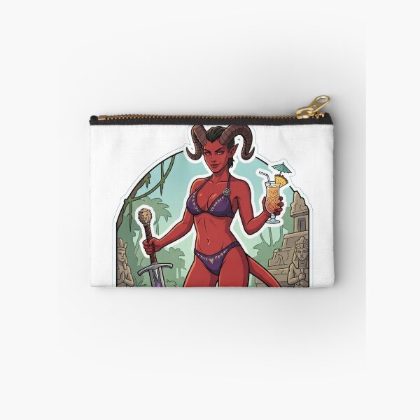 Item preview, Tiefling Paladin with sword bikini with drink standing designed and sold by Prestons Corner.