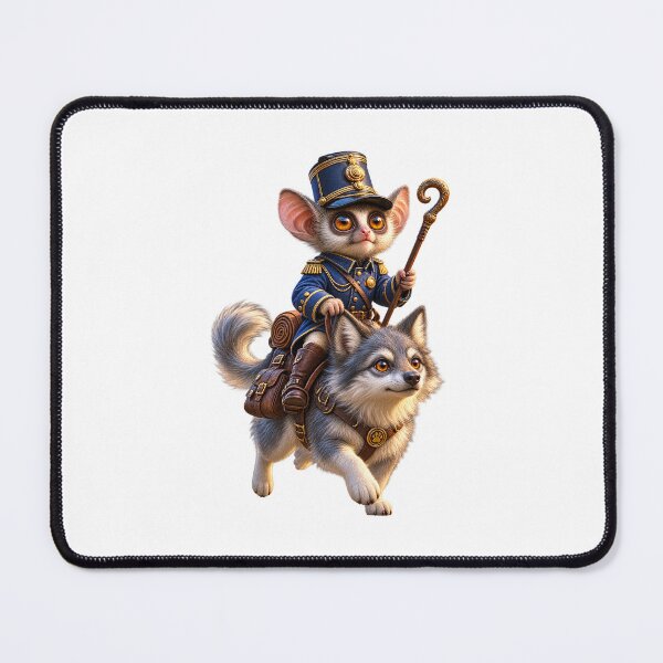 Item preview, Cute Mouse Soldier Riding Wolf – Funny Fantasy Adventure designed and sold by Brandady.
