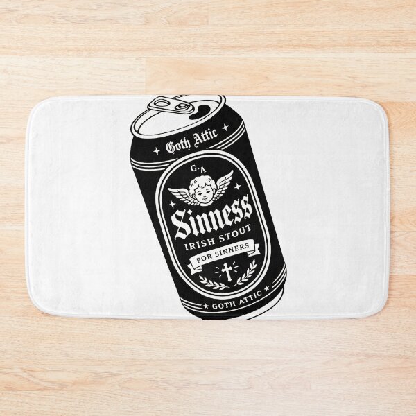 Item preview, Sinners Irish Stout | Gothic Beer Can Illustration | Vintage Tattoo Style | Goth Attic designed and sold by gothattic.