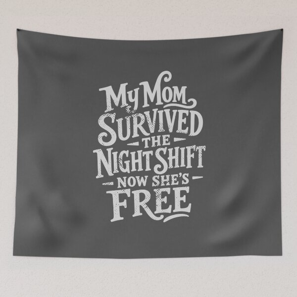 Item preview, My Mom Survived the Night Shift Now She's Free — Nurse Mom Retirement Gift | Funny RN Shirt designed and sold by KiwyStudio.