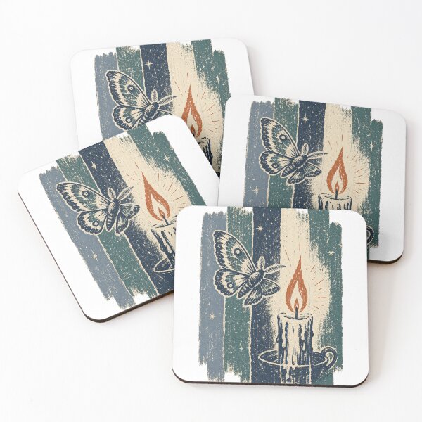 Item preview, Moth at the Candle Flame Witchcore Art designed and sold by VisualArtsOasis.