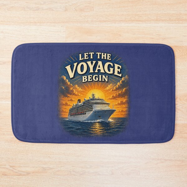 Item preview, Let The Voyage Begin – Cruise Ship Sunset Travel Design designed and sold by Alpine-Ink.
