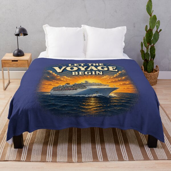 Item preview, Let The Voyage Begin – Cruise Ship Sunset Travel Design designed and sold by Alpine-Ink.