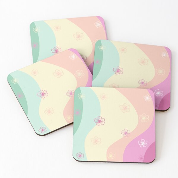 Item preview, Pastel Floral Wavy Pattern – Colorful Retro Flower Design designed and sold by alaa9898.