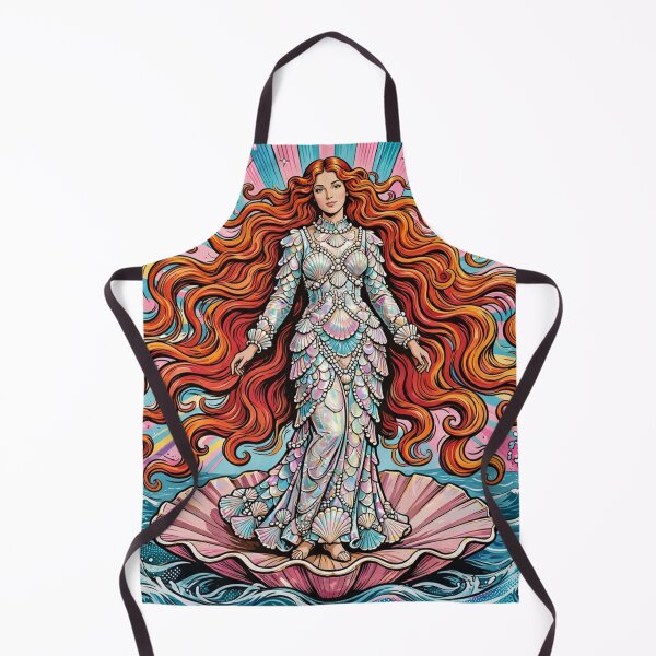 Item preview, Pop Art Sea Goddess on Shell Illustration designed and sold by Surviving Monday Club.