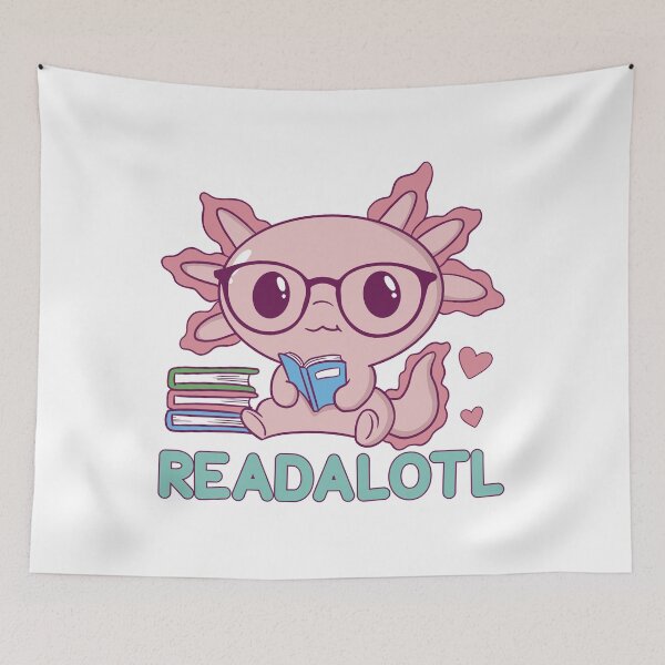 Item preview, Readalotl Cute Axolotl Reading Book Shirt Funny Book Lover designed and sold by mraihan.
