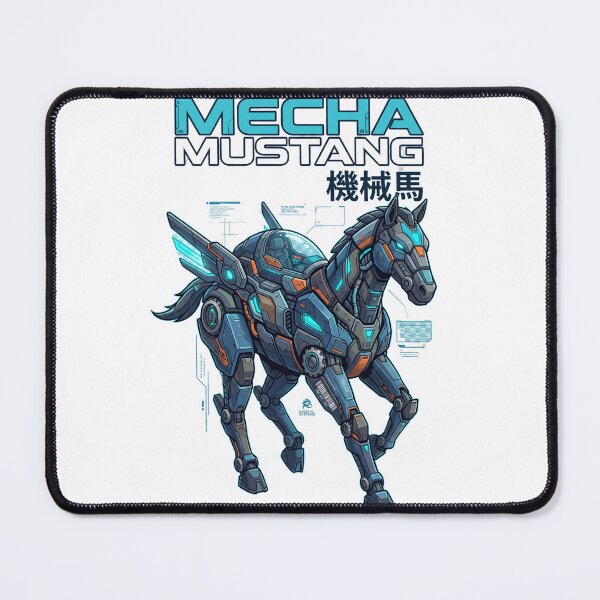 Item preview, Mustang Mecha Model-MM01 — Futuristic Robot Horse Design Tee v2 designed and sold by CornishPixiPony.