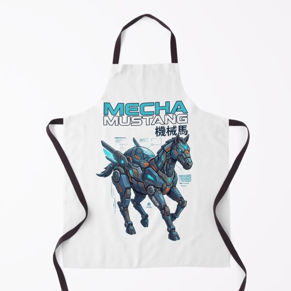 Item preview, Mustang Mecha Model-MM01 — Futuristic Robot Horse Design Tee v2 designed and sold by CornishPixiPony.