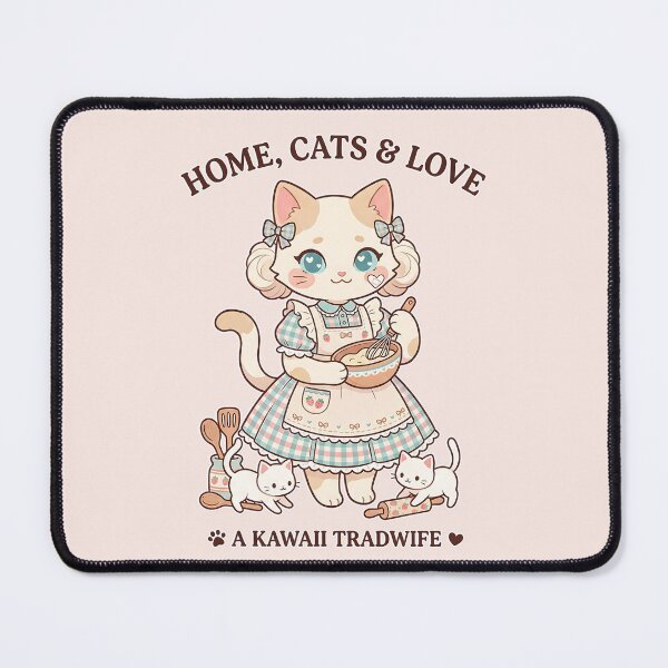 Item preview, Home Cats & Love: A Kawaii Tradwife Baker Cat designed and sold by CuteKats.
